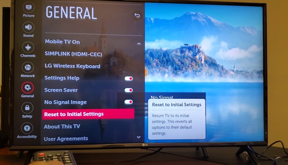 Factory Resetting Your LG TV as a Last Resort